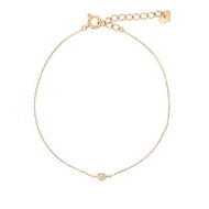 Visel 18K金愛心單鑽手鍊