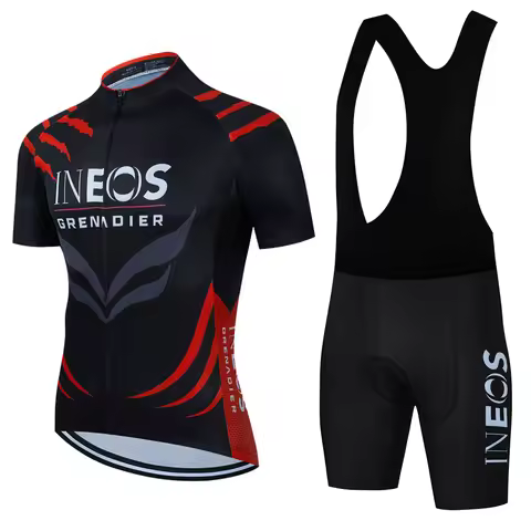INEOS Short Sleeve Bicycle Jersey Man Summer Road Cycling Jersey Clothes For Men MTB Mountain Bicycl