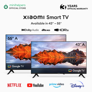 Xiaomi TV A 43" / 55" | FHD / 4K Smart LED Google TV Netflix Google Playstore (3 Year Warranty)  43 / 55 inch 43P1 55P1 55 A 43 A Ready Stock