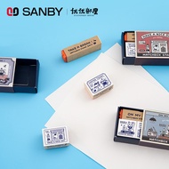 Japan Japan SANBY x eric Co-Branded Matchbox Seal Wooden Rubber Seal Handbook Itinerary 3 Pieces Pac