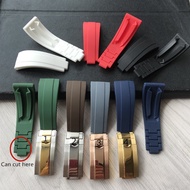 Watch Band For Rolex DAYTONA SUBMARINER Yacht-Master GMT Curved Interface Rubber Silicone Belt Watch Accessories Watch