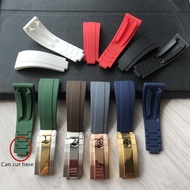 Watch Band For Rolex DAYTONA SUBMARINER Yacht-Master GMT Curved Interface Rubber Silicone Belt Watch