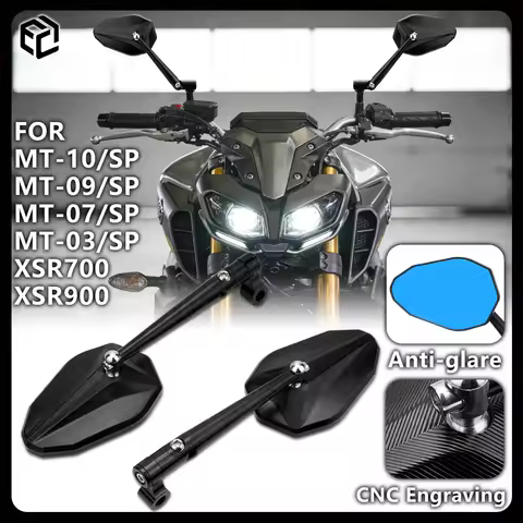 Engraving Rearview Mirror Aluminum Alloy for NIKEN FZ6 FZ8 MT09 MT07 MT03 MT10 XSR 700 900 XMAX300 N