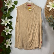 Dauky Sleeveless Beige Blouse