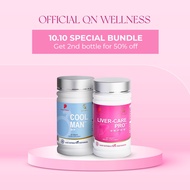 QN Wellness - Cool Man & Liver-Care Pro - 100% Plant Based - 60 Tablets x 2 Boxes