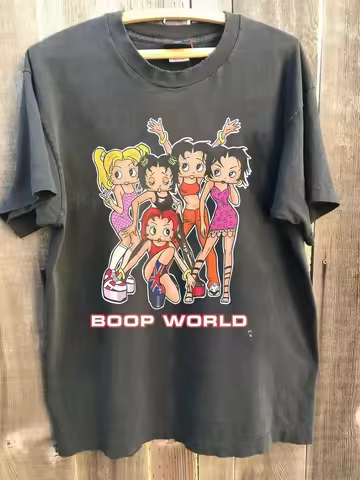 Betty Boop Boop Spice Girls World Parady Unisex T-shirt Men Women Vintage T Shirt Men T Shirt