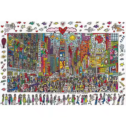 Adult 1000pcs Puzzle Times Square High Difficulty Decompression Girl Educational Toys Birthday Chris