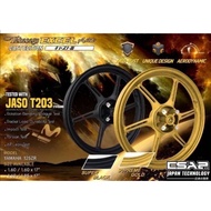SPORT RIM Y125ZR/ LC135 5 SPEED- TAKASAGO EXCEL ASIA- SIAP BEARING DAN BUSH- SATU SET- GOLD