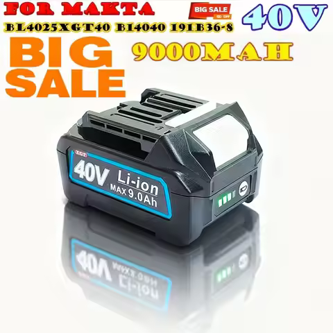 40V 9000mAh Max Replacement Lithium Battery for Makita BL4025 XGT40 BL4040 191B36-3 Rechargeable Bat