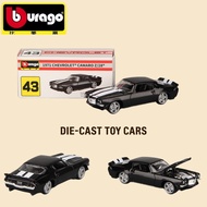 Bburago Chevrolet Camaro Z28 1971 Black Diecast Car Car Model - 1:64 Diecast Alloy Car for Boys