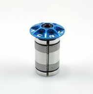 【布魯斯】全新 KCNC 頭碗頂蓋＋前叉上管迫緊器，28.6mm x 38mm，適用碳纖維前叉上管，藍色