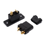 Original Amass XT90E-M Male Head with Fixed Hole High Current Aircraft Model Plug Battery Gold-Plate