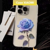 MAWAR Blue Rose biru ELEGAN Case Redmi Note 13 Pro Plus 5G 12 13 poco X5 X6 M6 Pro 5G C5 X3 GT M4 PR