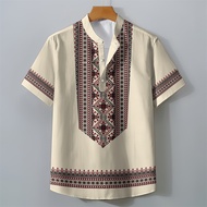 2025 Barong Tagalog for Men Modern Polo Shirts for Men Vintage Barong Shirt Casual Business Office S