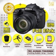 Kamera Canon Eos 7D Lensa Kit Mulus + Memory + Tripod + Tas + Garansi Toko Bukan 60D 600D