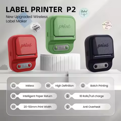 Portable Label Printer, Mini Handheld Bluetooth Thermal Barcode Printer, Takeaway Receipt Label Barc