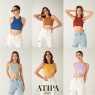 Atipashop - Zara crop เสื้อครอป กล้าม ทรงคอกลม ทรงสวย ผ้าหน้าเย็บสองขั้น มีสีให้เลือกเยอะมาก