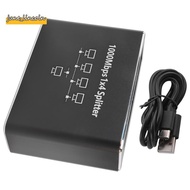 Gigabit Network Splitter 1-To-4 Network Cable Splitter RJ45 Network Port Ethernet Splitter Suitable 