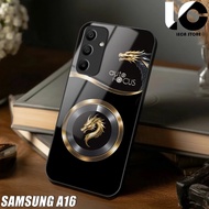 HP Casing SAMSUNG A16 Softcase SAMSUNG A16 Case Glossy Casing Shiny Glass Protector Mobile Phone Acc