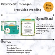 MALIQ 78 Wedding Invitation Blank Printing Package Free Plastic - Name Label - Thank You Card.
