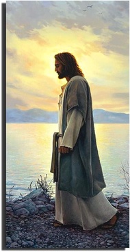 Jesus Christ Walk with Me By Greg Olsen Poster Picture Canvas Wall Art Print Christianity Jesus Home