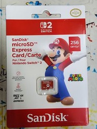 全新原裝 Sandisk switch 2 Micro SD express card 256gb 記憶卡 任天堂