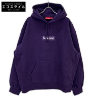 Supreme 23AW 深紫色 Box Logo 連帽衛衣（XL 號）[二手]