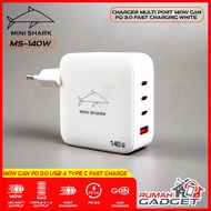 Charger - MINISHARK - 140W Gan - GAN PD 3.0 4 Port Fast Charger