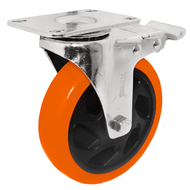 TORA Roda Nilon Orange 5 Inch Hidup + Rem