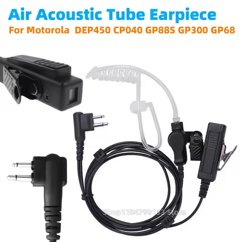 Air Tube Earpiece Headset for Motorola R2 CP200D CP200 DTR600 DTR700 RDU4100 RDU2020 RDU2080D FT-4XR
