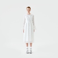 [DISAYA] -  Dart fold long-sleeve dress ชุดเดรสแขนยาว