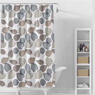 Shower Curtain with 12 Hooks, Waterproof PEVA Shower Curtain Liners Bathroom Shower Curtain-180x180 