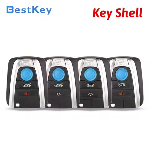 Best Key Car Key Fob Shell Case 4 Button FCC NBGIDGNG1 Empty Replacement Housing For BMW i3 i8 2015‑