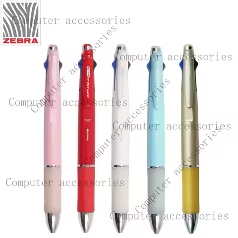 One Piece Zebra B4SA3 Clip-On 4 Color 0.7 mm Ballpoint Multi Pen (Black, Blue, Red, Green) + 0.5 mm 