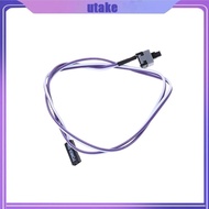 UTAKEE Los PC Computer Desktop ATX Power On Supply Reset Cable Cord Switch Connector