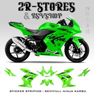 striping kawasaki ninja karbu semifullbody grafis 06 / stiker ninja 250 karbu