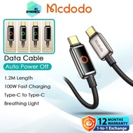 Mcdodo CA-668 Auto Power Off Cable Data Cable 100W Cable Fast Charging Cable Type-C Auto Off Cable 1