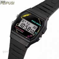 Jam Tangan Elektronik Gaya Sama untuk Lelaki dan Wanita, Jam Tangan Kecil Berbentuk Segi Empat untuk
