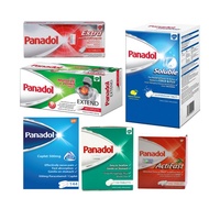 PANADOL COATED, OPTIZORB, SOLUBLE, ACTIFAST, EXTRA & EXTEND