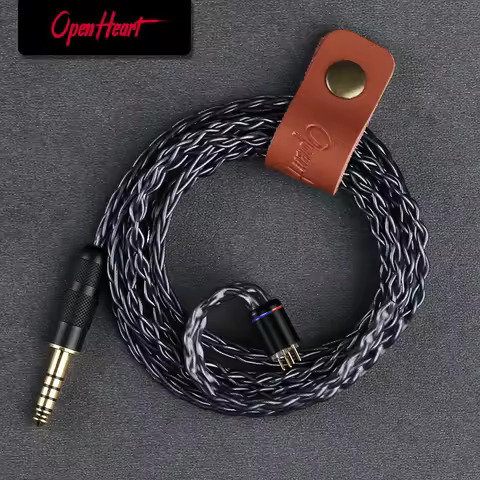 OPENHEART Blue 8 Core Earphone Cable 2.5/3.5/4.4mm MMCX/0.78 2Pin/QDC Silver Plated Copper Replace U