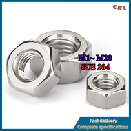 Hex Nut DIN934 | SUS 304 Stainless Steel Grade A2-70 |  | Hexagon Nt - M1~ M20 【ZHX-LB-1-MB-1】