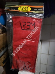 Sarung Tangan Kulit Las 14" RBM Welding Glove Leather 14 inch MERAH