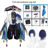 Wanderer Cosplay Costume Full Set with Hats Scaramouche Cosplay Costume Balladeer Cosplay Kimono Hal