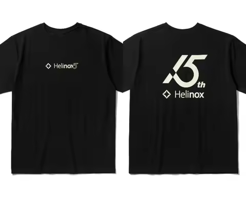 2025 Cotton T-shirt Men's Helinox 15th Anniversary X Community T-shirt Oversized Y2k Short Sleeve St