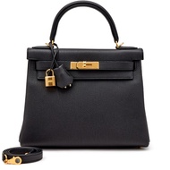 Hermès Noir Togo Kelly 28 Gold Hardware, 2024