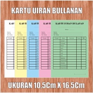 100 PCS KARTU IURAN CUSTOM SPP INFAQ SYAHRIYAH BULANAN RT IURAN