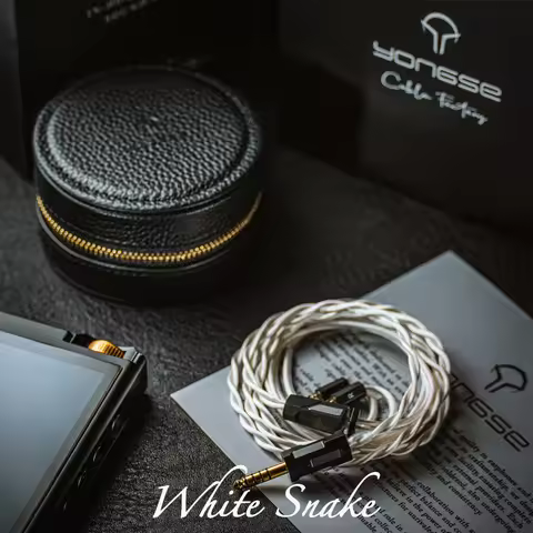 Yongse Cable WhiteSnake Edition Pure Silver+Silver Plated Single Crystal Copper Coaxial Structure Ea