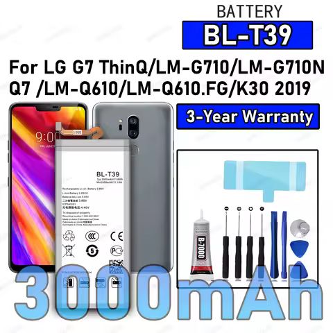 100% New High Quality BL-T39 Battery For LG G7 ThinQ/LM-G710/LM-G710N/Q7/LM-Q610/K30 2019 Replacemen