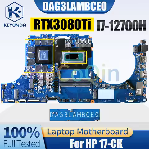 DAG3LAMBCE0 For HP 17-CK Notebook Mainboard N01781-601 SRLD1 i7-12700H RTX3070TI RTX3060 DDR5 Laptop