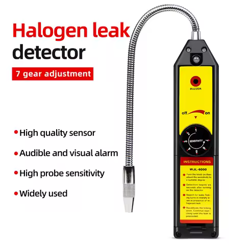 WJL-6000 Halogen Leak Detector R22a R410A R134A R4047A MP39 Gas Detector Freon Gas Analyzer Refriger